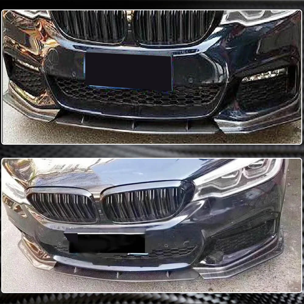 Накладка на передній бампер Lip V4 (для M-Sport 2017-2020, Карбон) 4