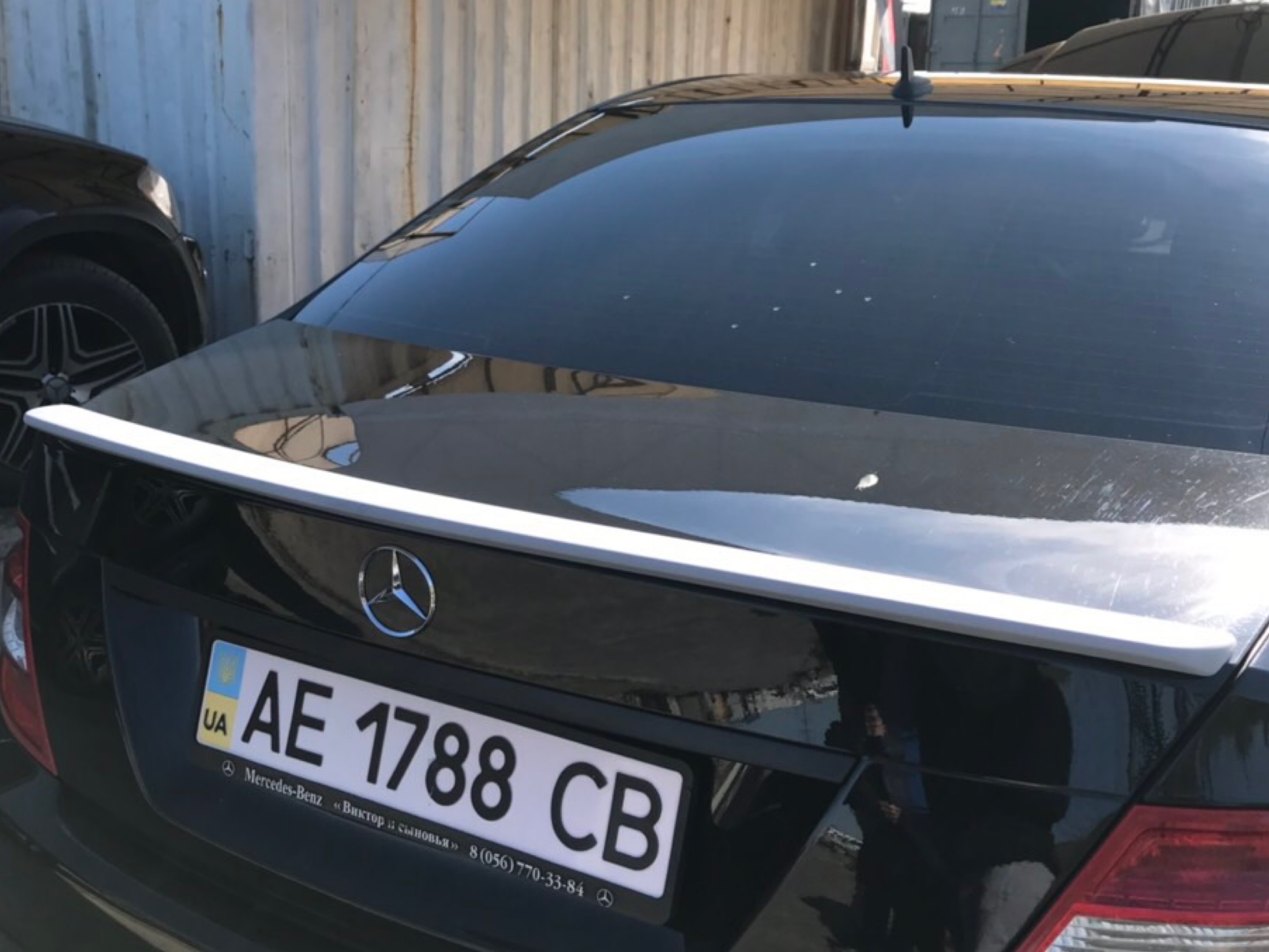 Спойлер ліп на багажник Mercedes-Benz C-class W204 2007-2014 ABS пластик під фарбування 5