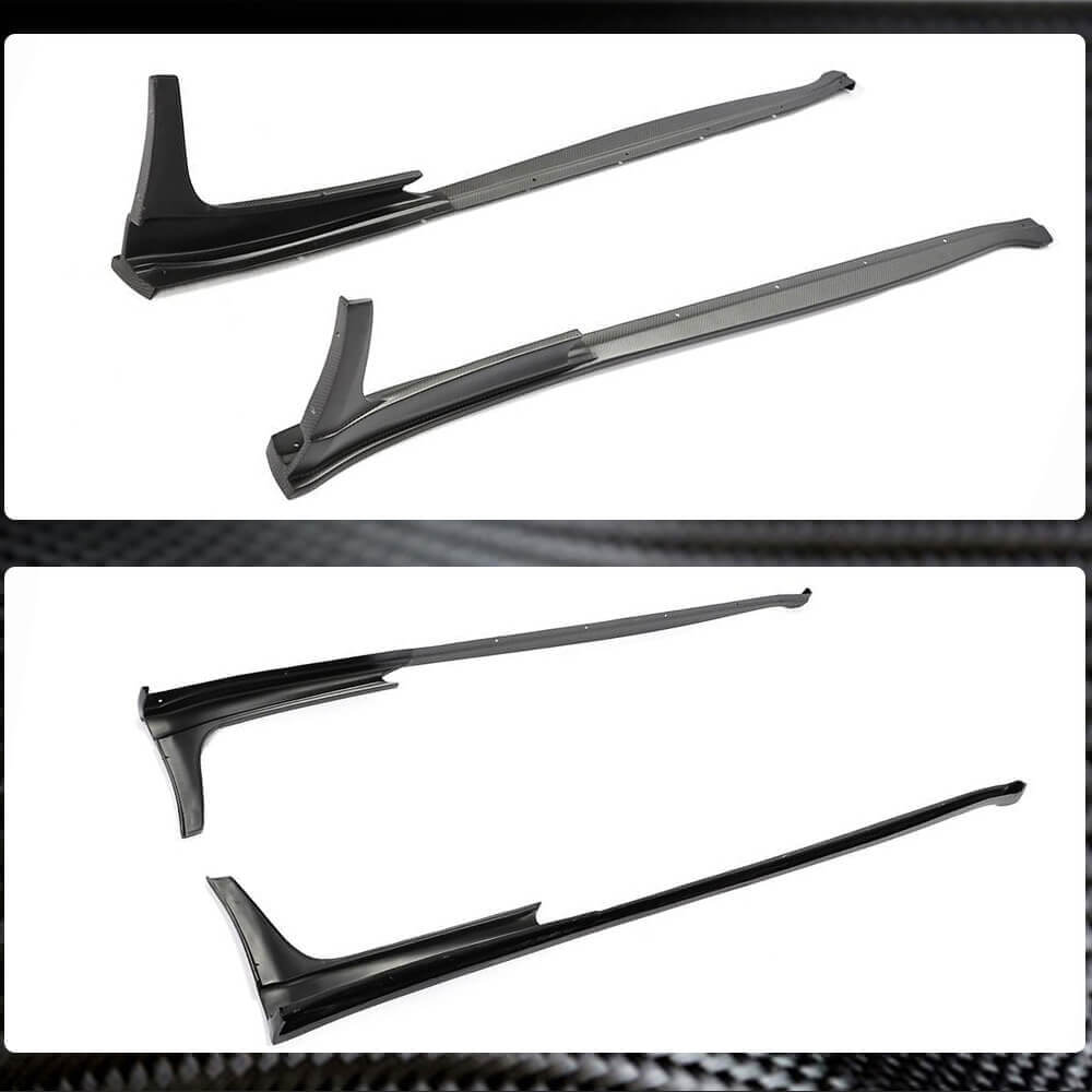 Бокові пороги V2 (2016-2019, Карбон) 4