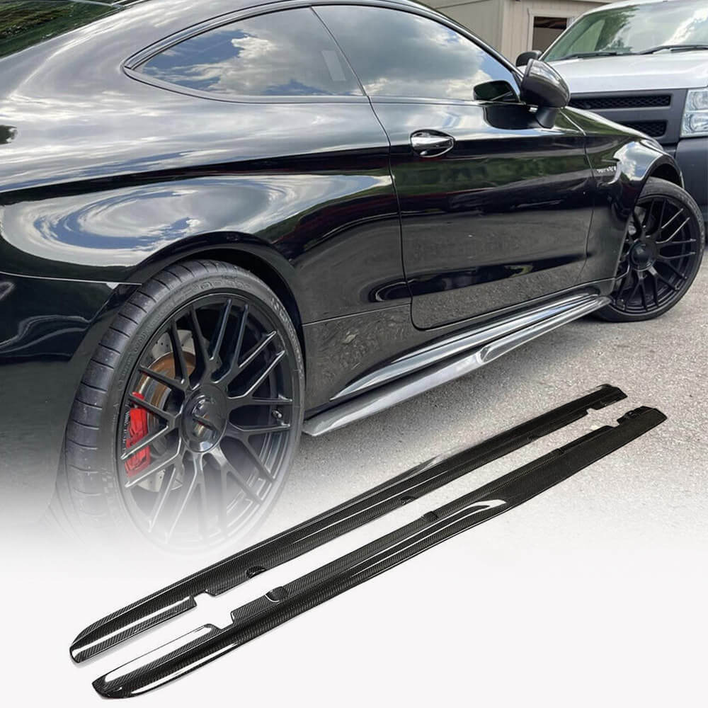 Бокові пороги V4 (для C43/C63 AMG 2015-2019, Карбон)