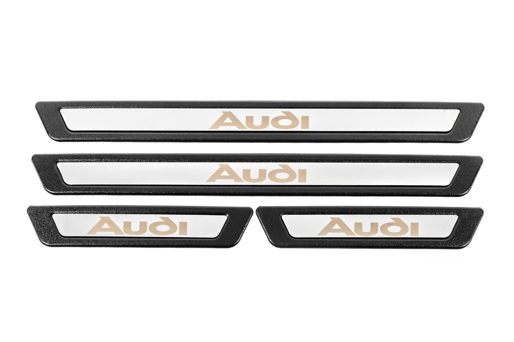 Універсальні накладки на пороги Audi V-3 (4 шт., нерж) 2