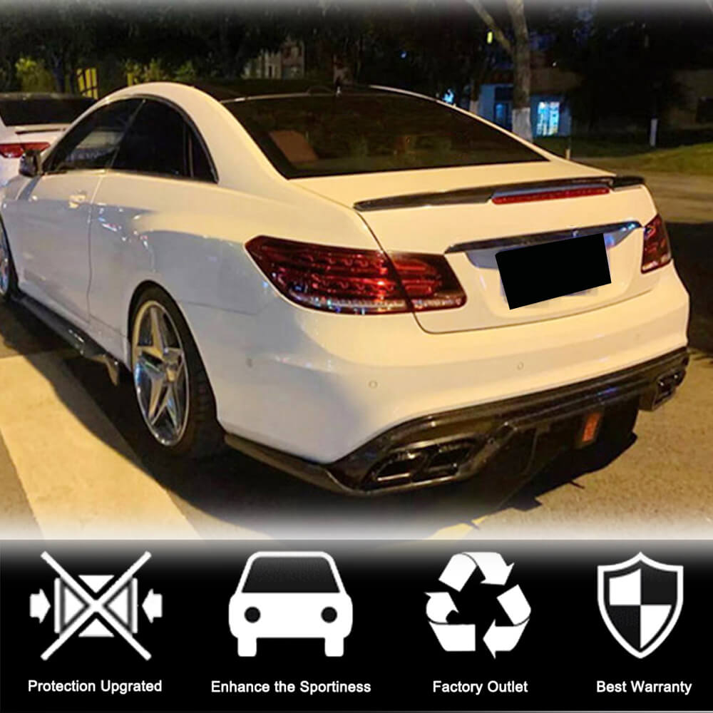 Дифузор заднього бампера (для AMG-Line 2014-2016, Карбон) 2