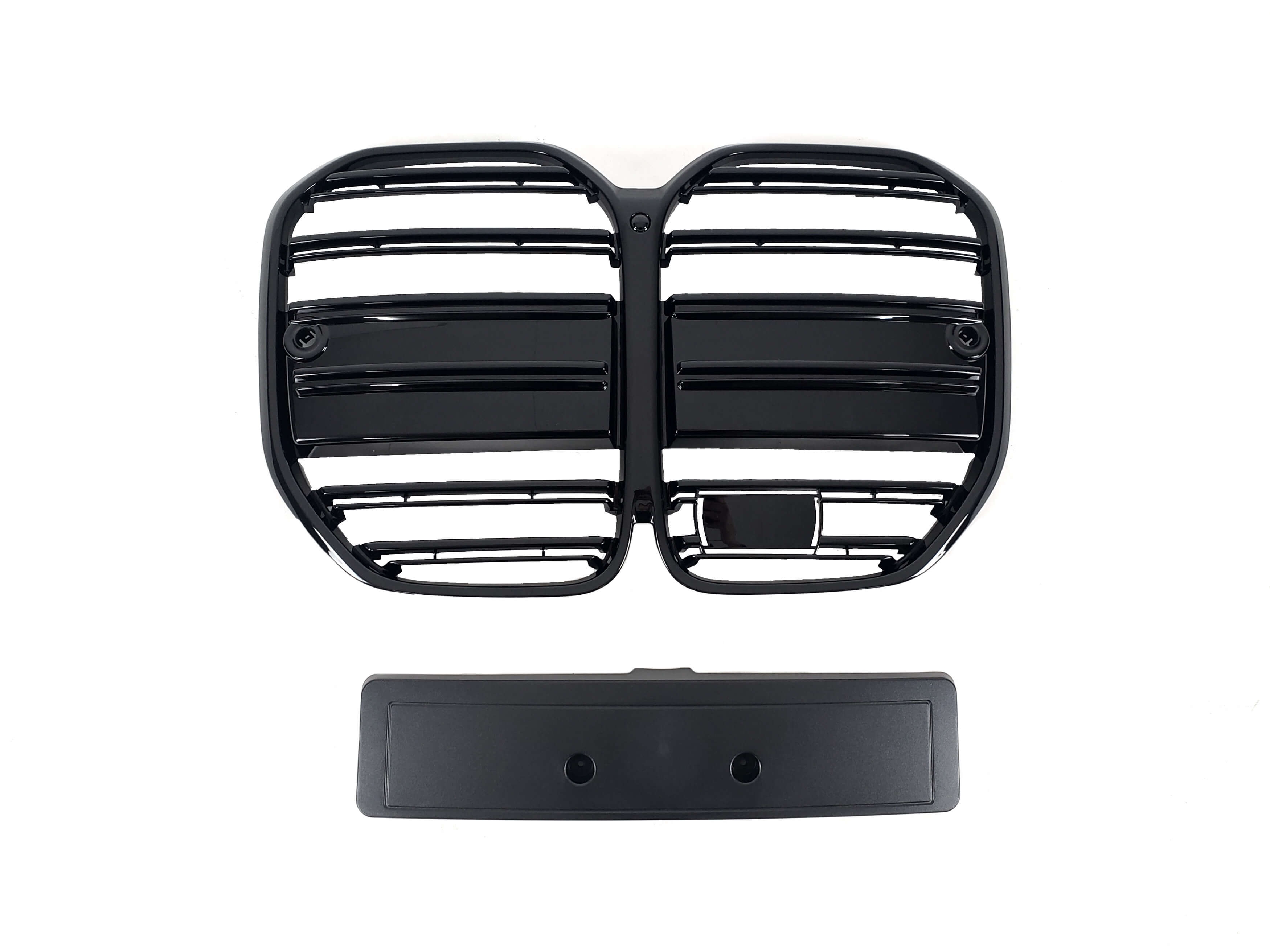 Ніздрі Чорний глянець (Подвійні M-Look) під дистронік на BMW 4 Series G22 / G23 2020-2024 року