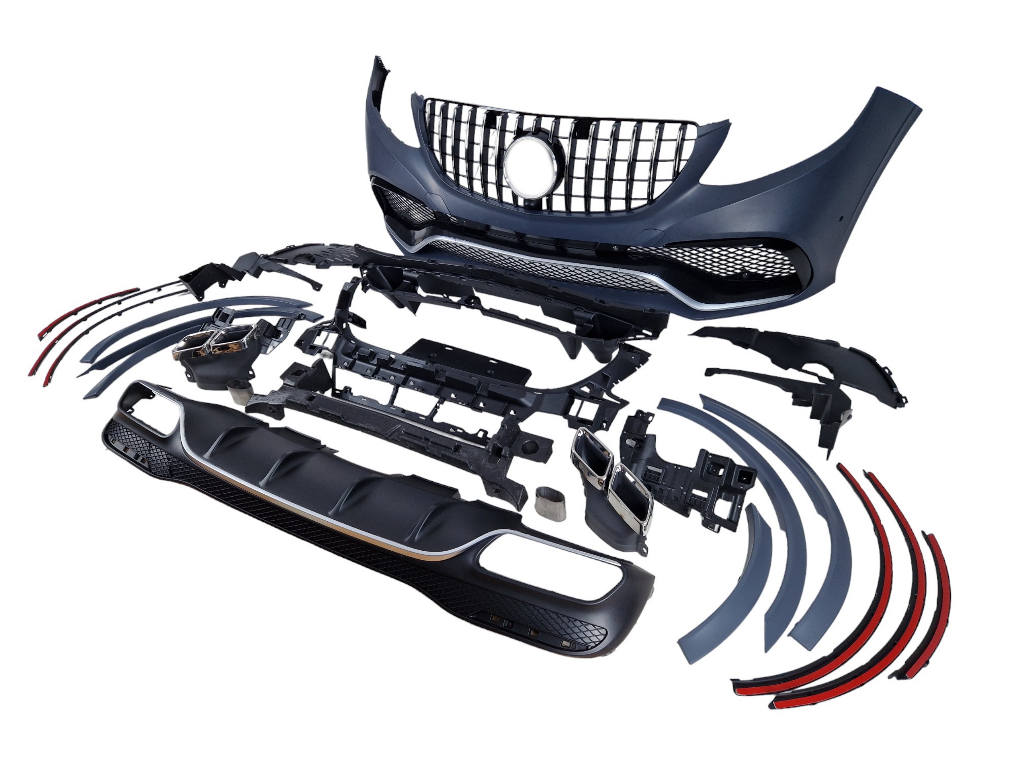Комплект обвісів (стиль GLE63 AMG) Body Kit на Mercedes-Benz GLE-Class W166 2015-2018 року 3