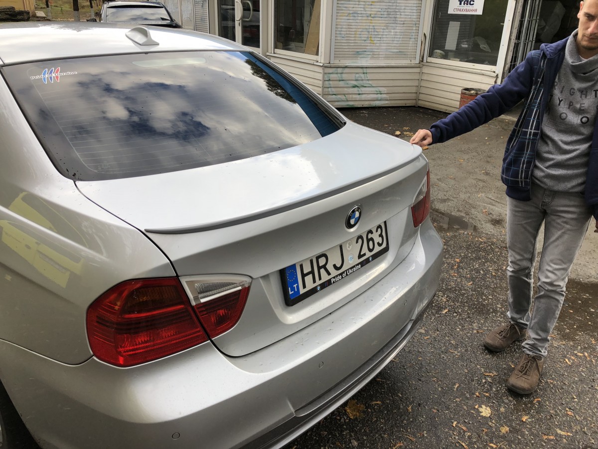 Спойлер-ліп багажник BMW 3 series E90 2005-2011 ABS пластик під фарбування 4