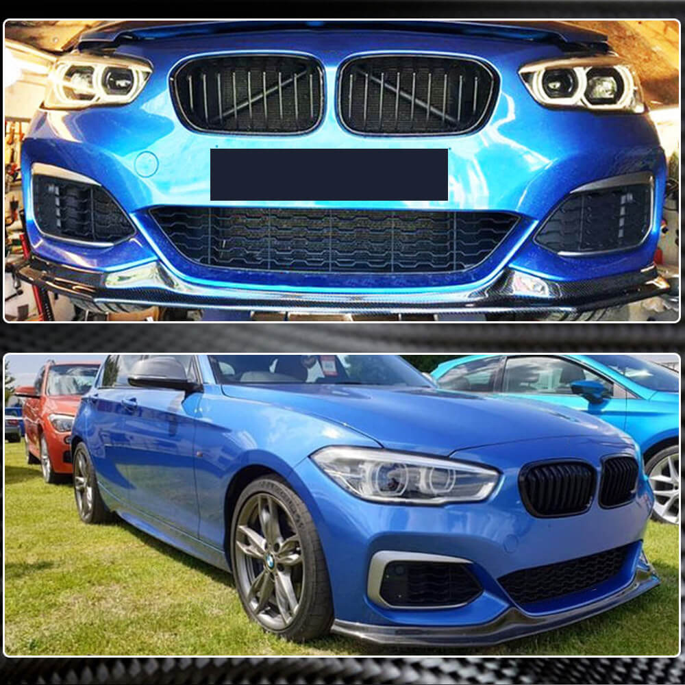 Накладка на передній бампер Lip V3 (для M-Sport 2015-2019, Карбон) 4