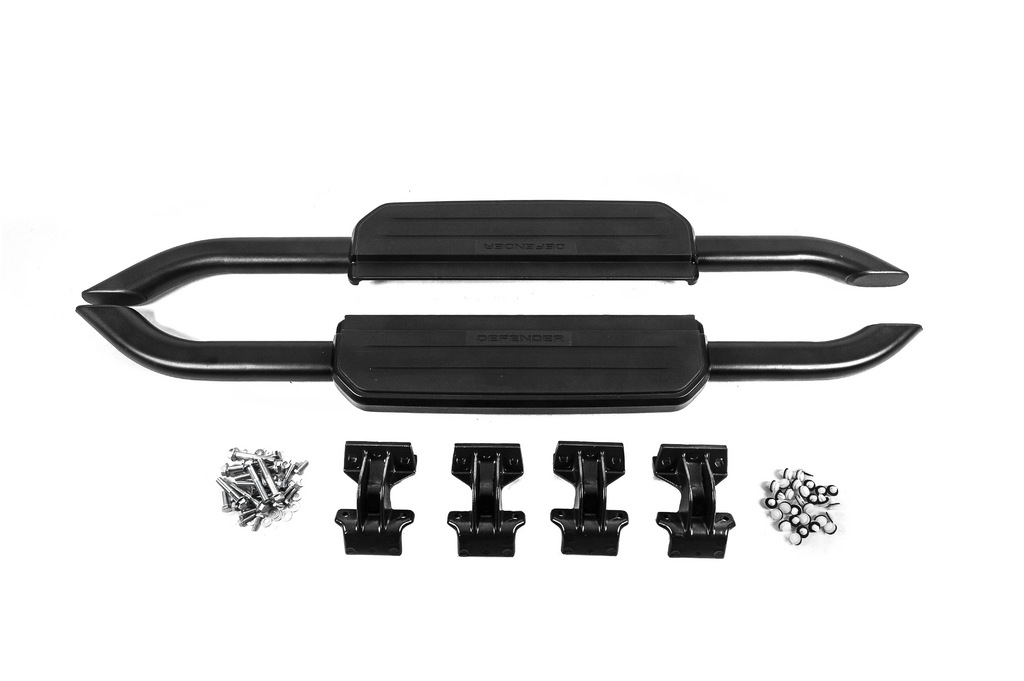 Бокові пороги OEM Black (для 90, 2 шт)