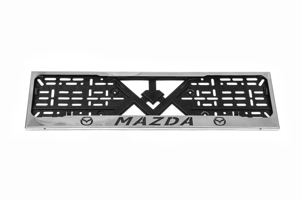 Рамка під номер хром Mazda (1 шт, нержавіюча сталь) 2