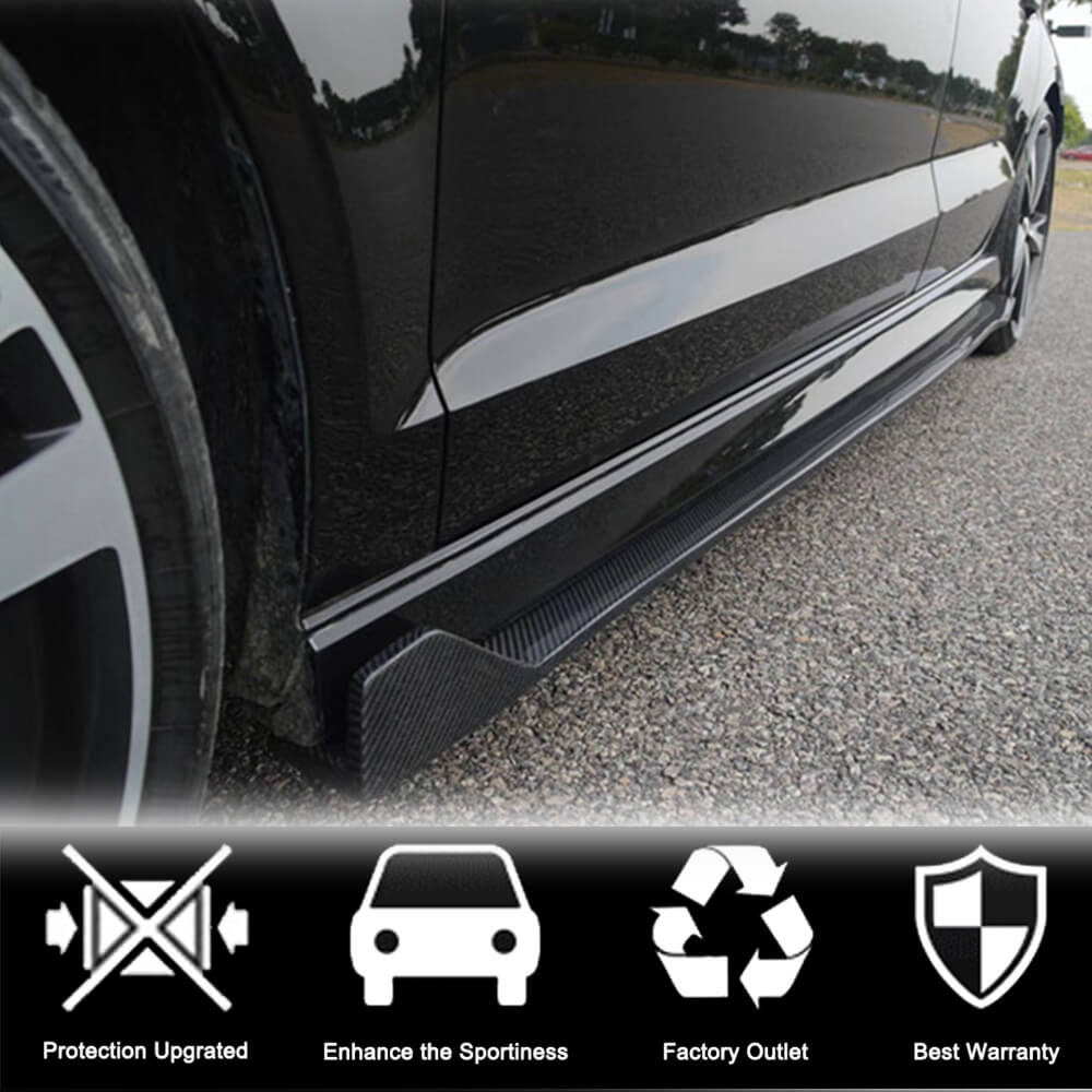 Бокові пороги (для RS3 Sedan 2017-2019, Карбон) 2