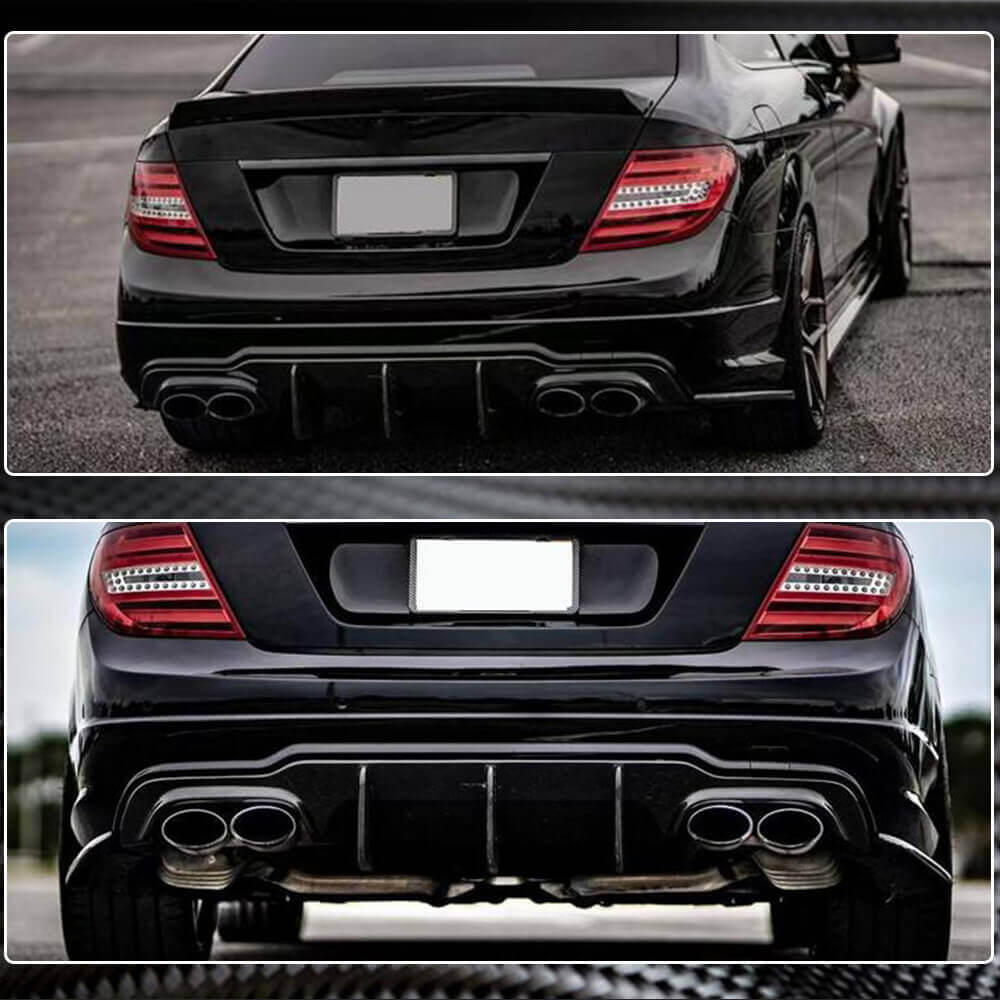 Дифузор заднього бампера V2 (для AMG SD/Coupe 2012-2014, Карбон) 4