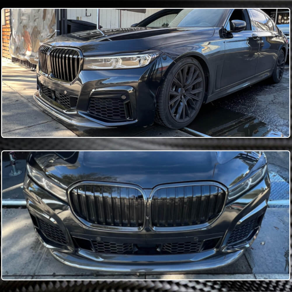 Накладка на передній бампер Lip V1 (для M-Sport 2019-2022, Карбон) 4