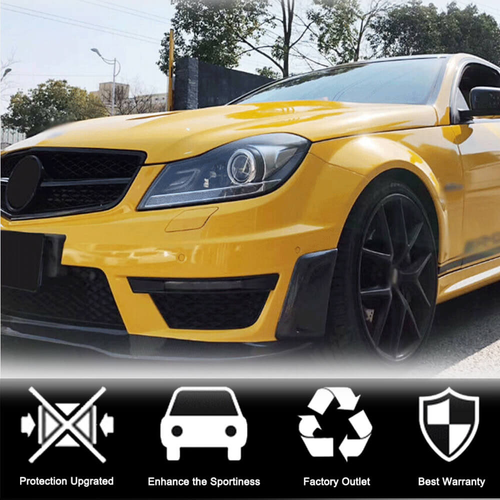 Накладки на передній бампер (для AMG 2012-2014, Карбон) 2