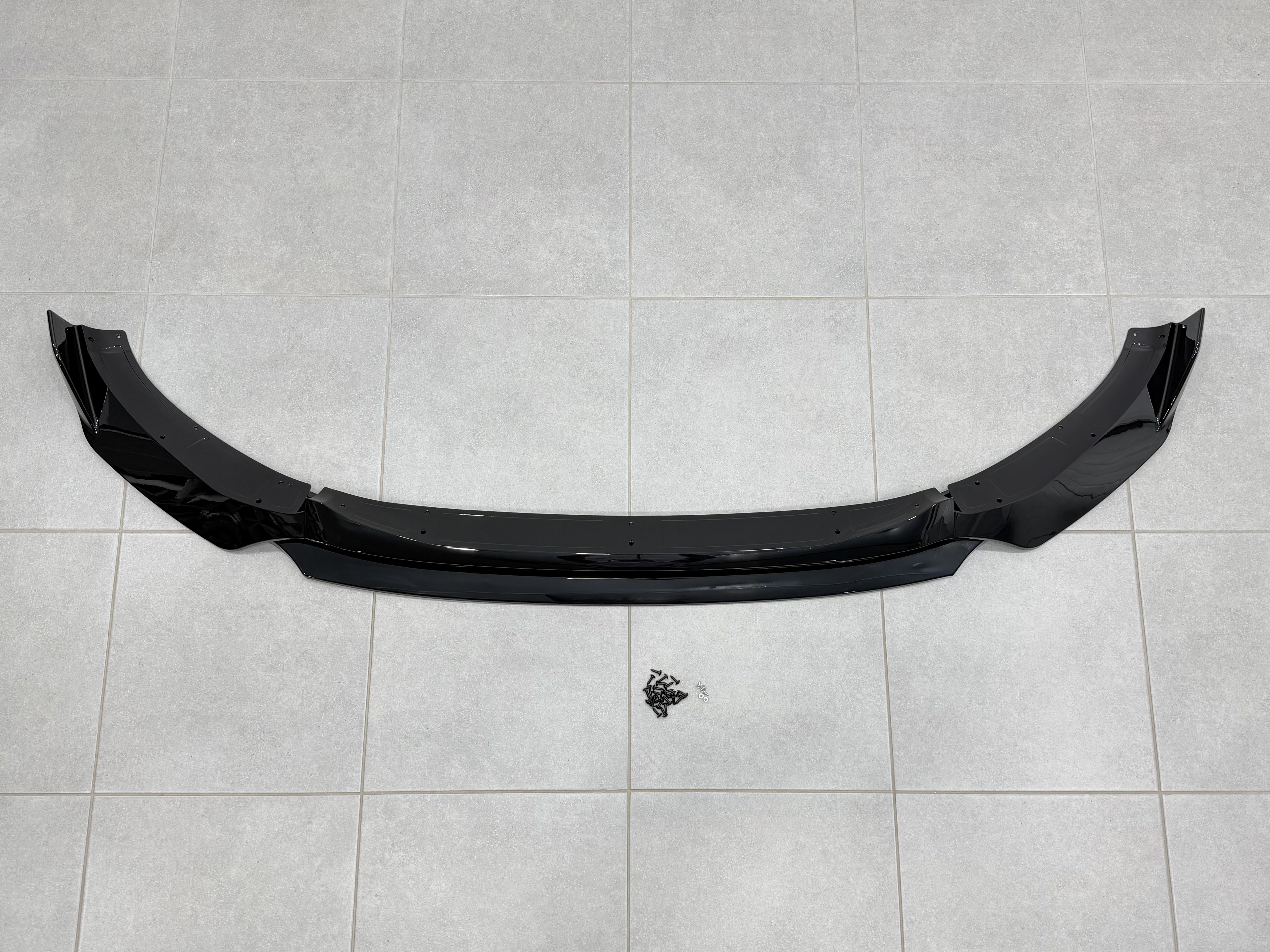 Юбка передного бампера M-Performance для BMW X3 G01 / X4 G02 2018-2021 ABS пластик, чорний глянець 3