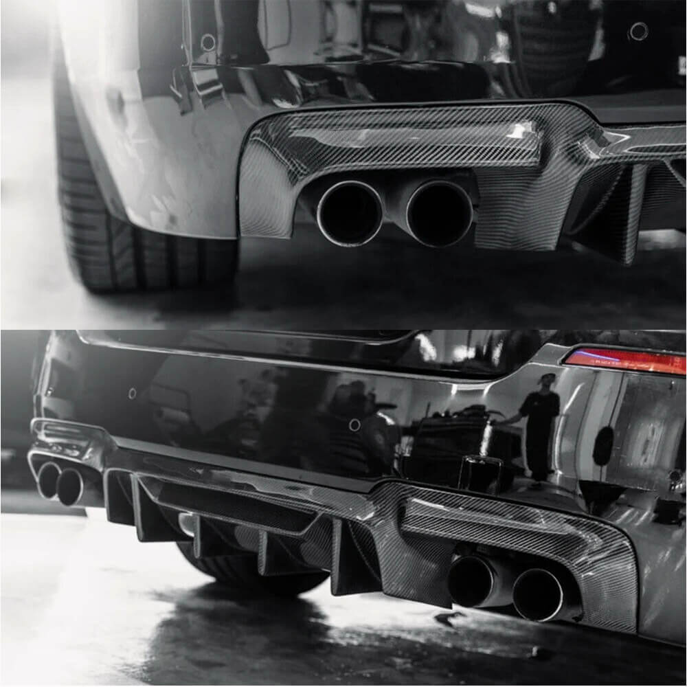 Дифузор заднього бампера V3 (для F10 M5, Карбон) 2