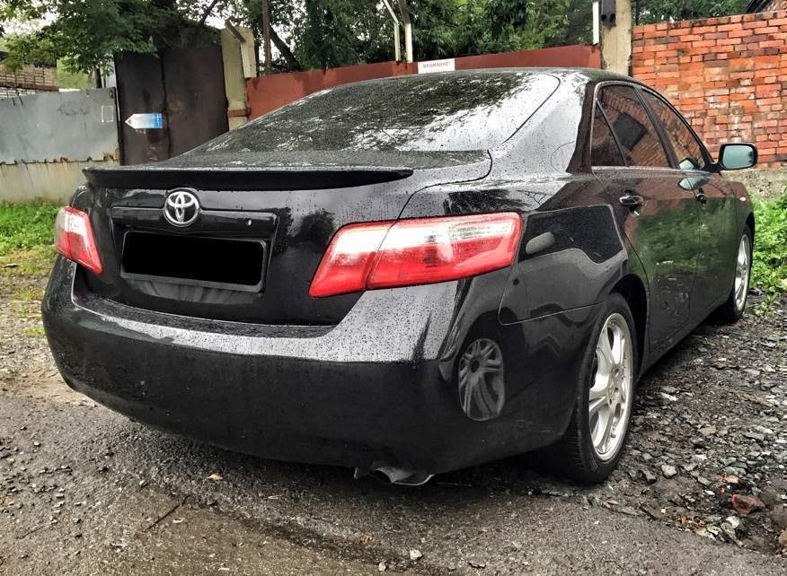 Спойлер ліп багажника Toyota Camry 40 2006-2011 ABS пластик у чорному кольорі 3