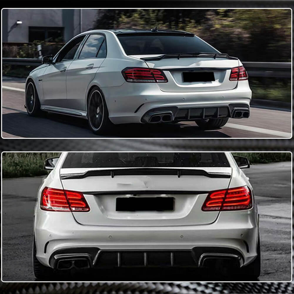 Дифузор заднього бампера V2 (для E63 AMG 2013-2016, Карбон) 4