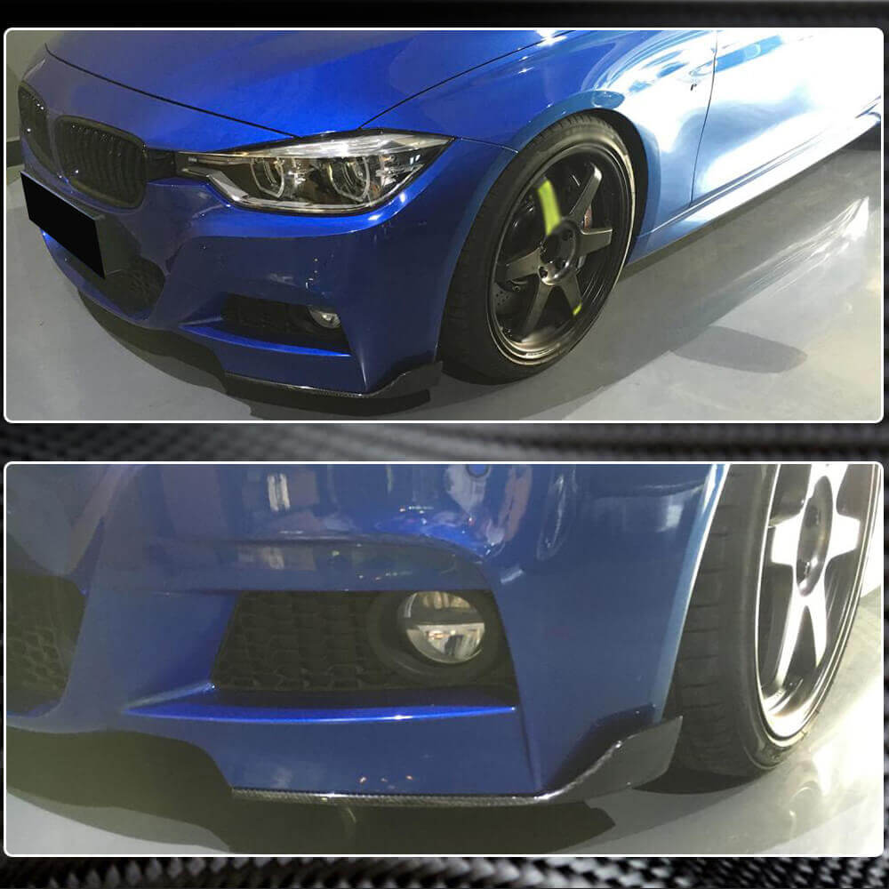 Накладки на передній бампер Flap (для F30 M-Sport, Карбон) 5
