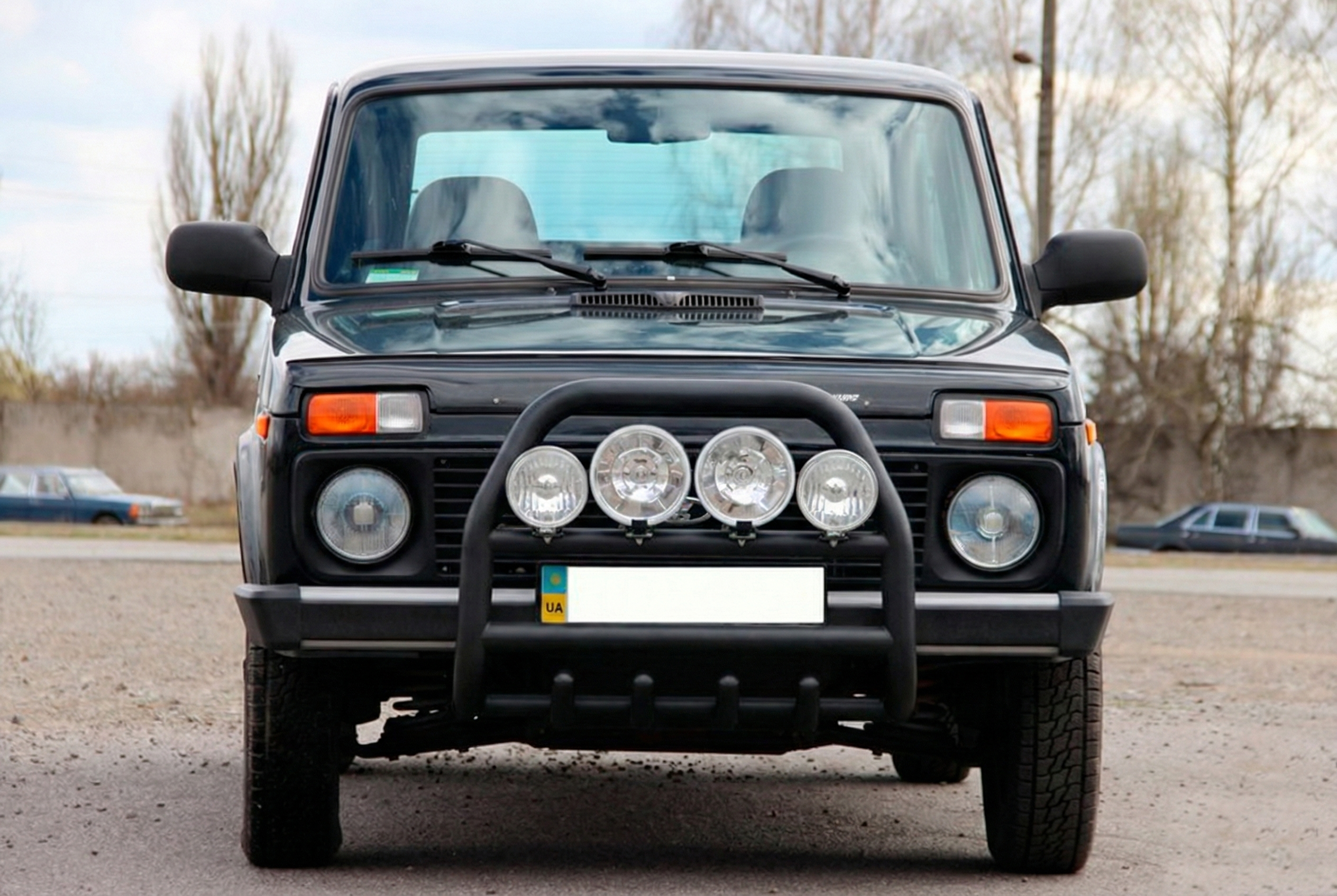 Кенгурятник QT007 Black (нерж.)