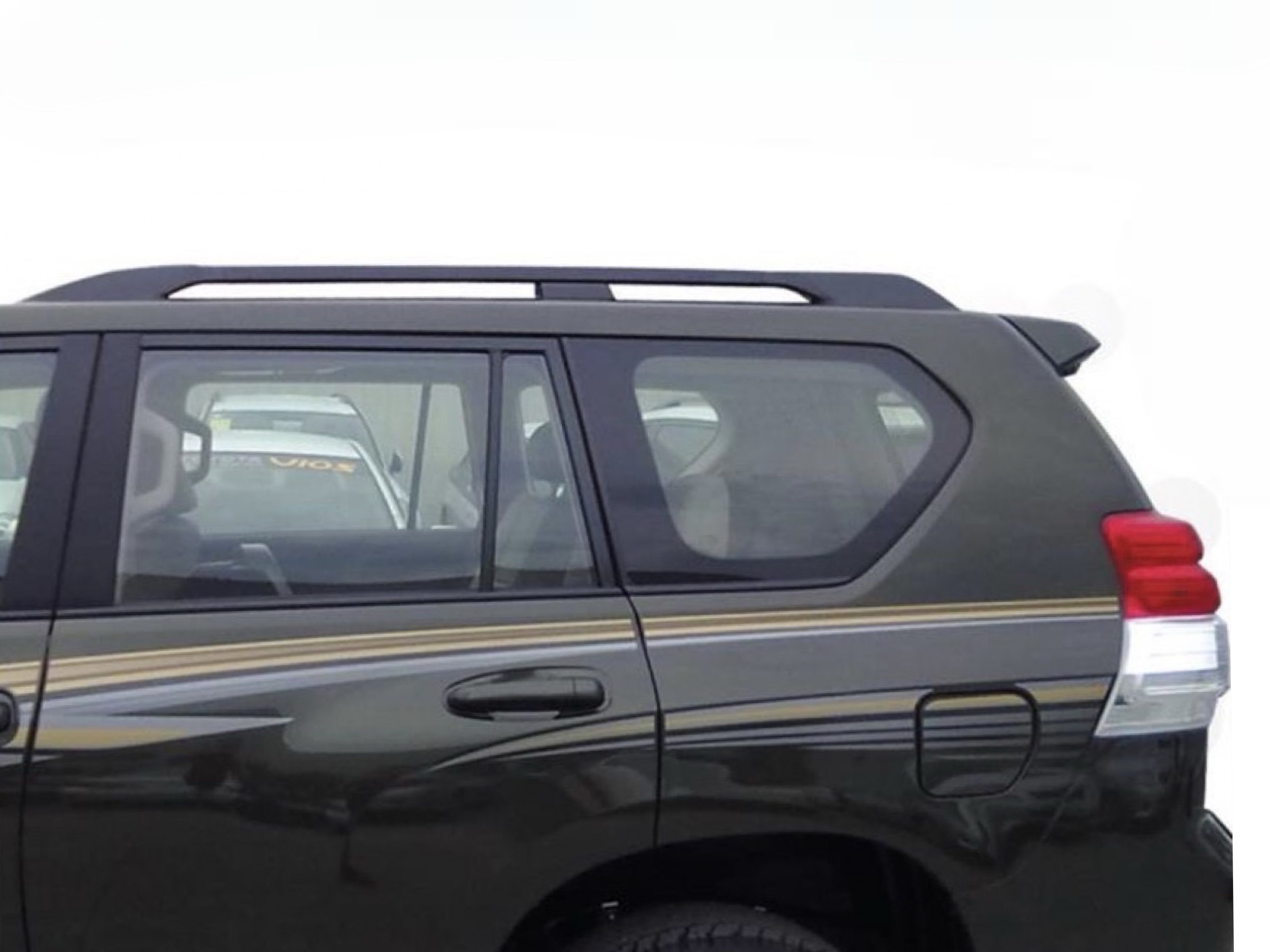 Рейлінги на дах Toyota Land Cruiser Prado 150 2009-2023 якість оригіналу (алюміній 2шт.) КОЛІР ЧОРНИЙ 2