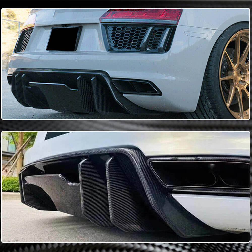 Дифузор заднього бампера V1 (2015-2020, Карбон) 4