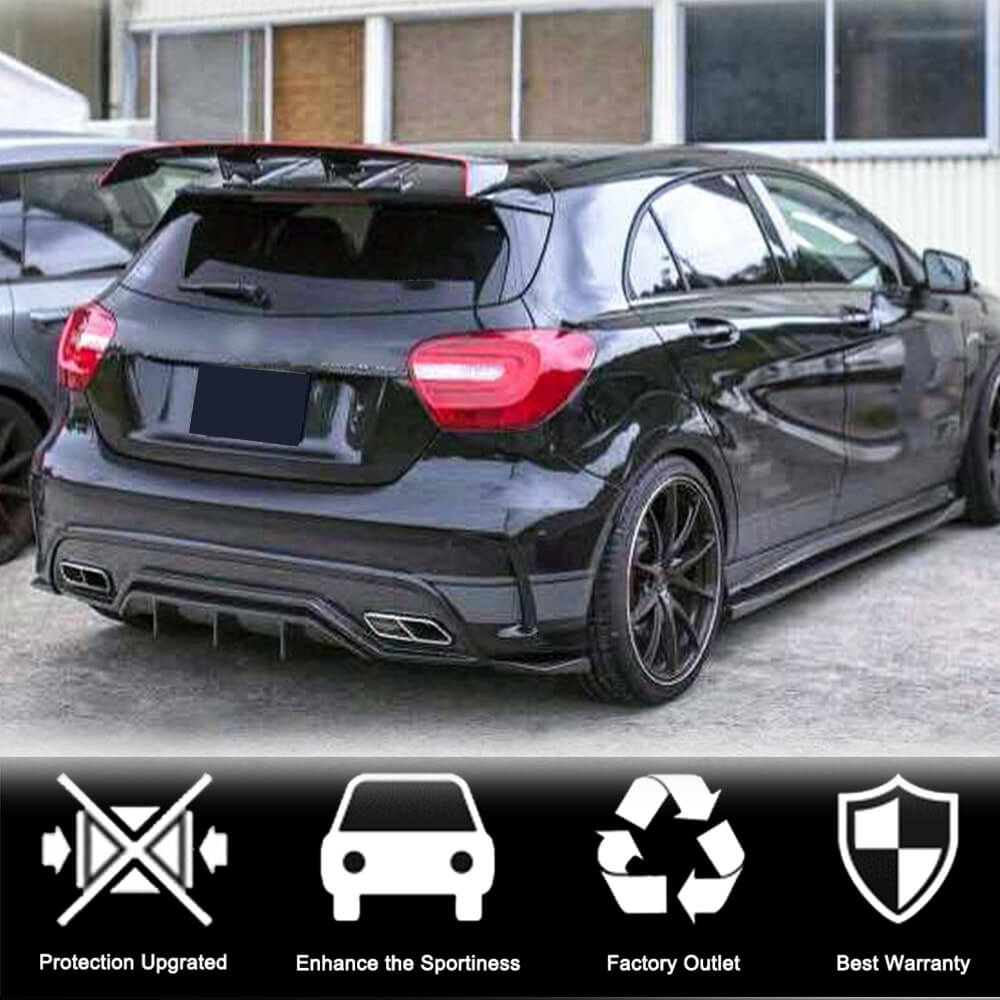 Дифузер заднього бампера V2 (для AMG-Line / A45 AMG HB) 2