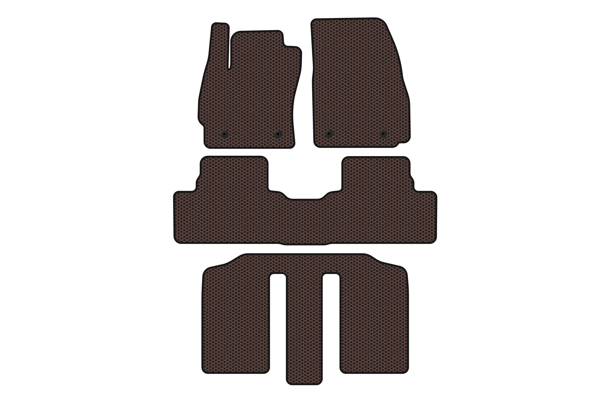 Гумові килимки Carsuit (3 ряди, коричневий)