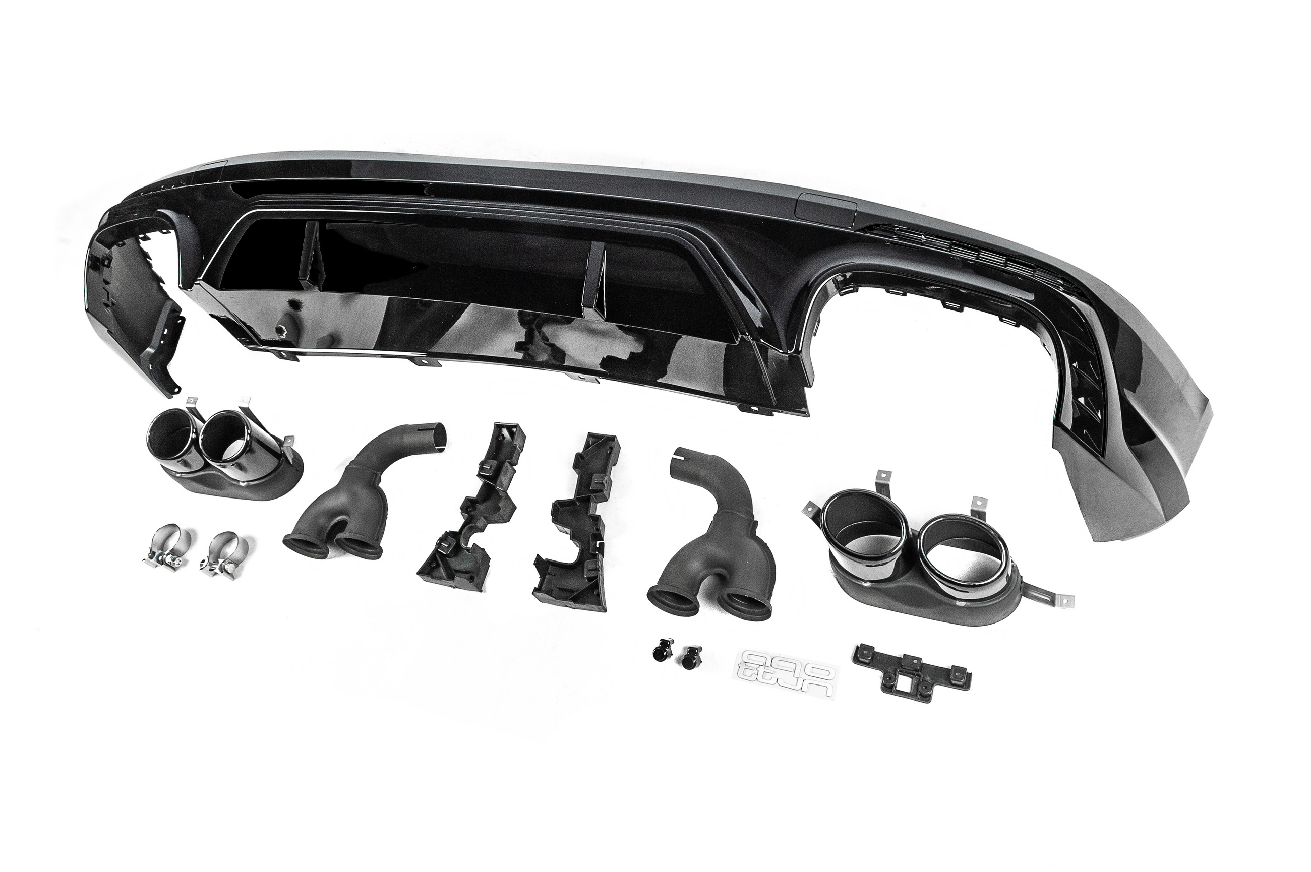 Задній дифузор SQ5-Style (2017-2020, з насадками Black) 2