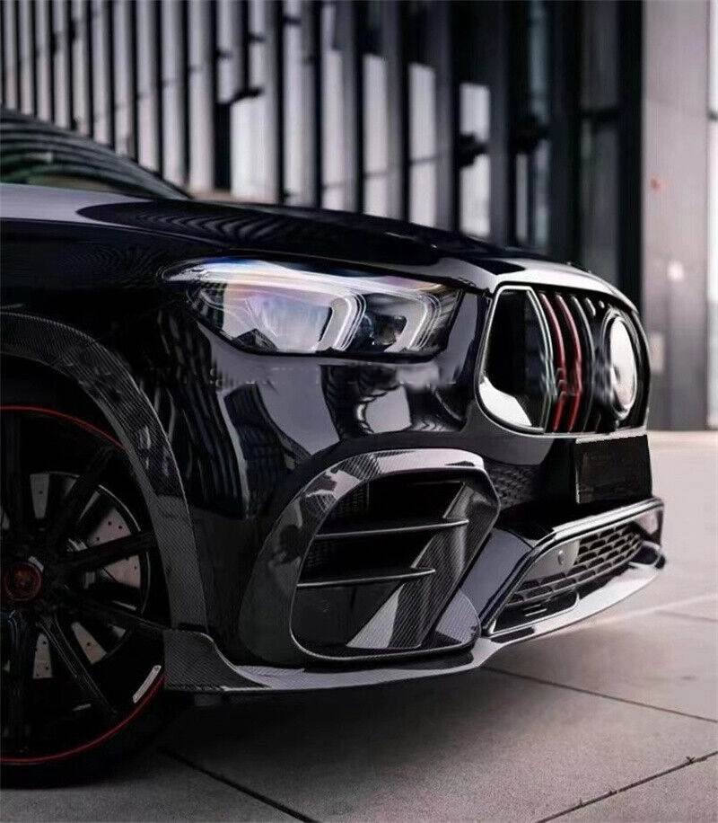 Накладки на передній бампер (GLE63 AMG, Карбон) 3