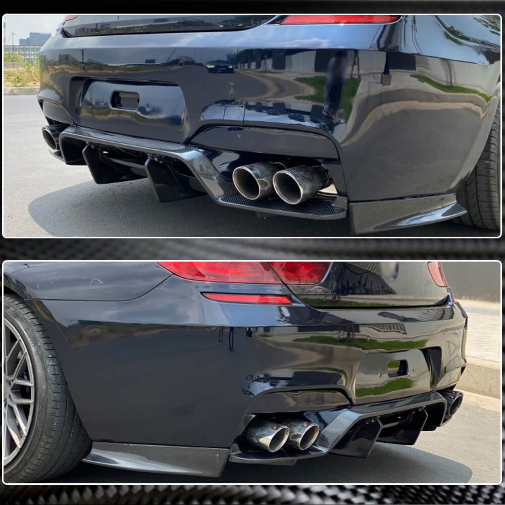 Дифузор заднього бампера V3 (для M6, Карбон) 4