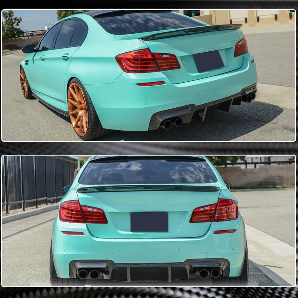 Дифузор заднього бампера V1 (для F10 M5, Карбон) 2