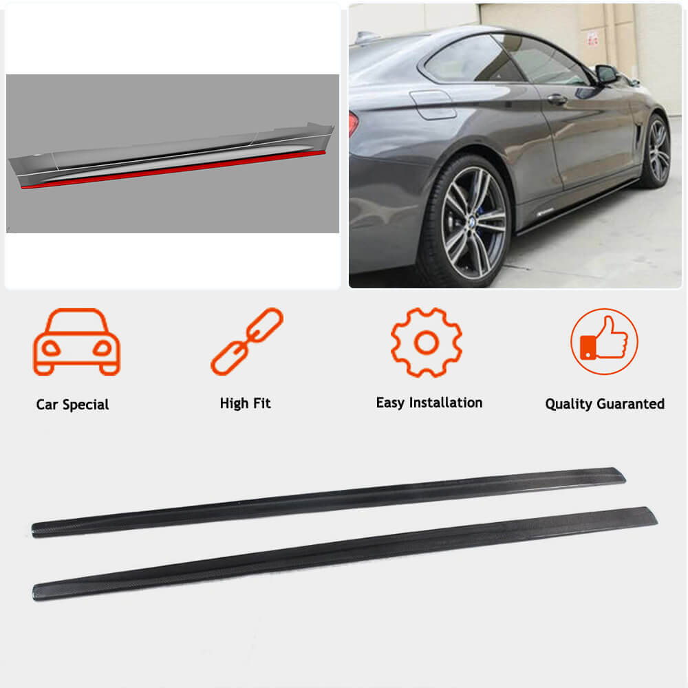 Накладки на пороги V2 (для F32/F33 M-Sport, Карбон) 2