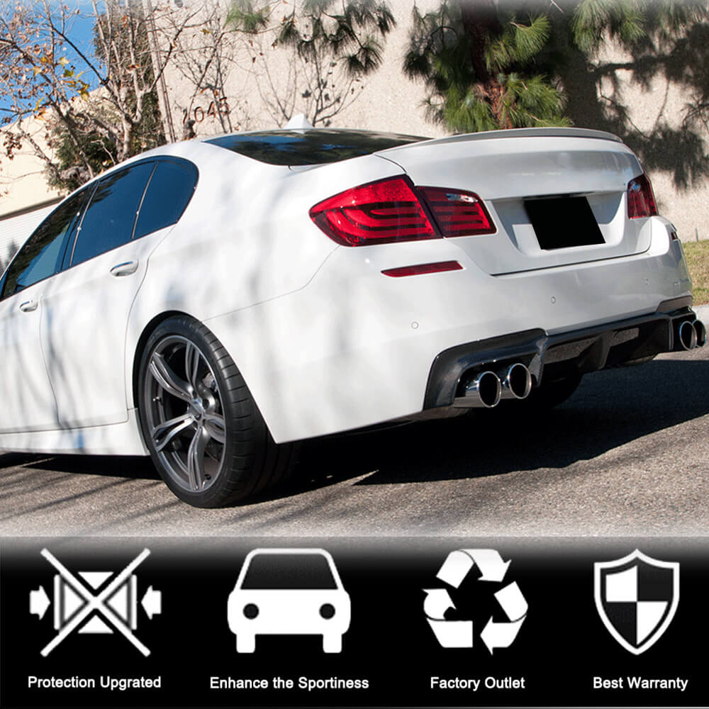 Дифузор заднього бампера V4 (для F10 M5, Карбон) 2