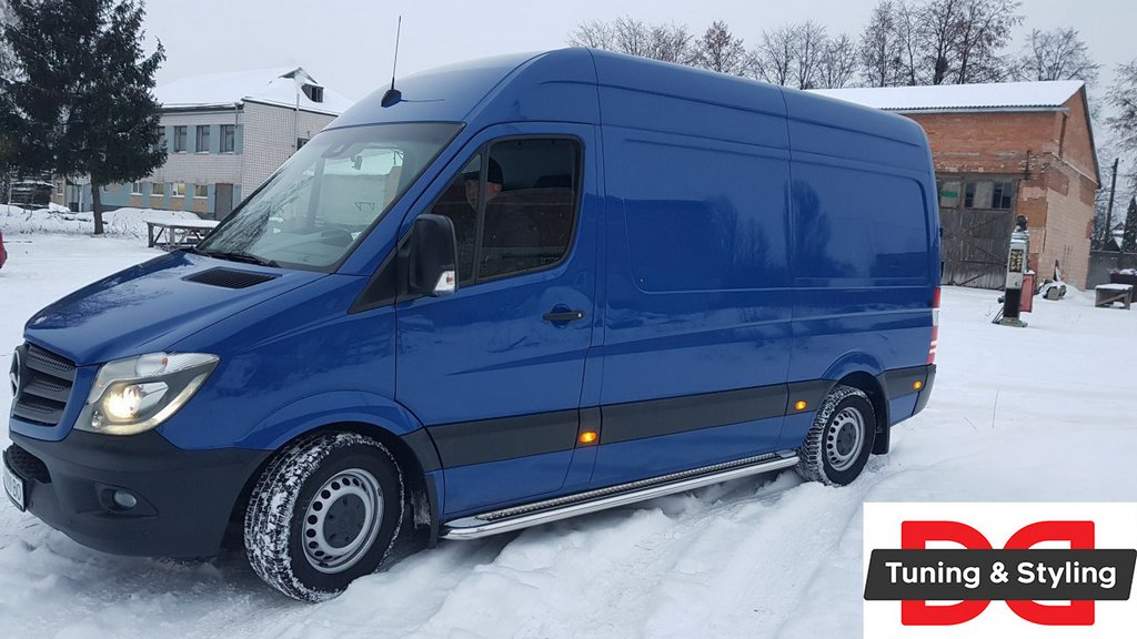 Бокові пороги Premium (2 шт., нерж.) d60, коротка база 4