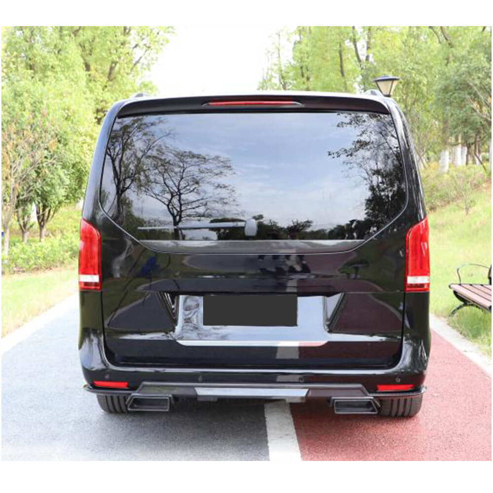 Дифузор заднього бампера V1 (для V-Class 2014-2019, Карбон) 3
