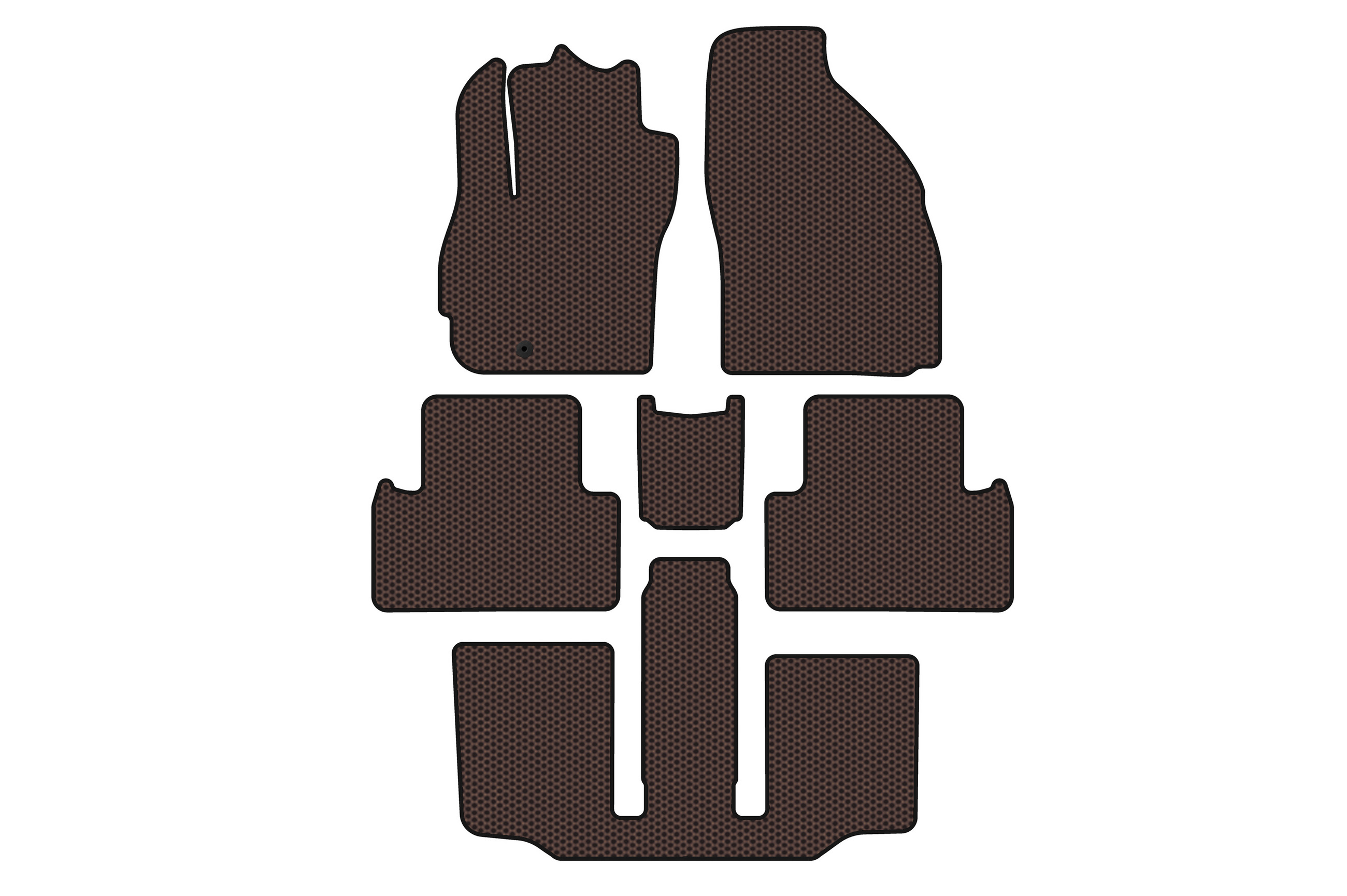 Гумові килимки Carsuit (3 ряди, 7-ми місний, коричневий)