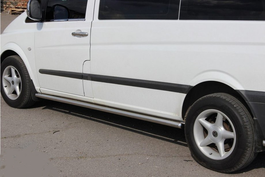 Бічні труби BB001 (2 шт., нерж.) d60, Коротка/Середня бази 3