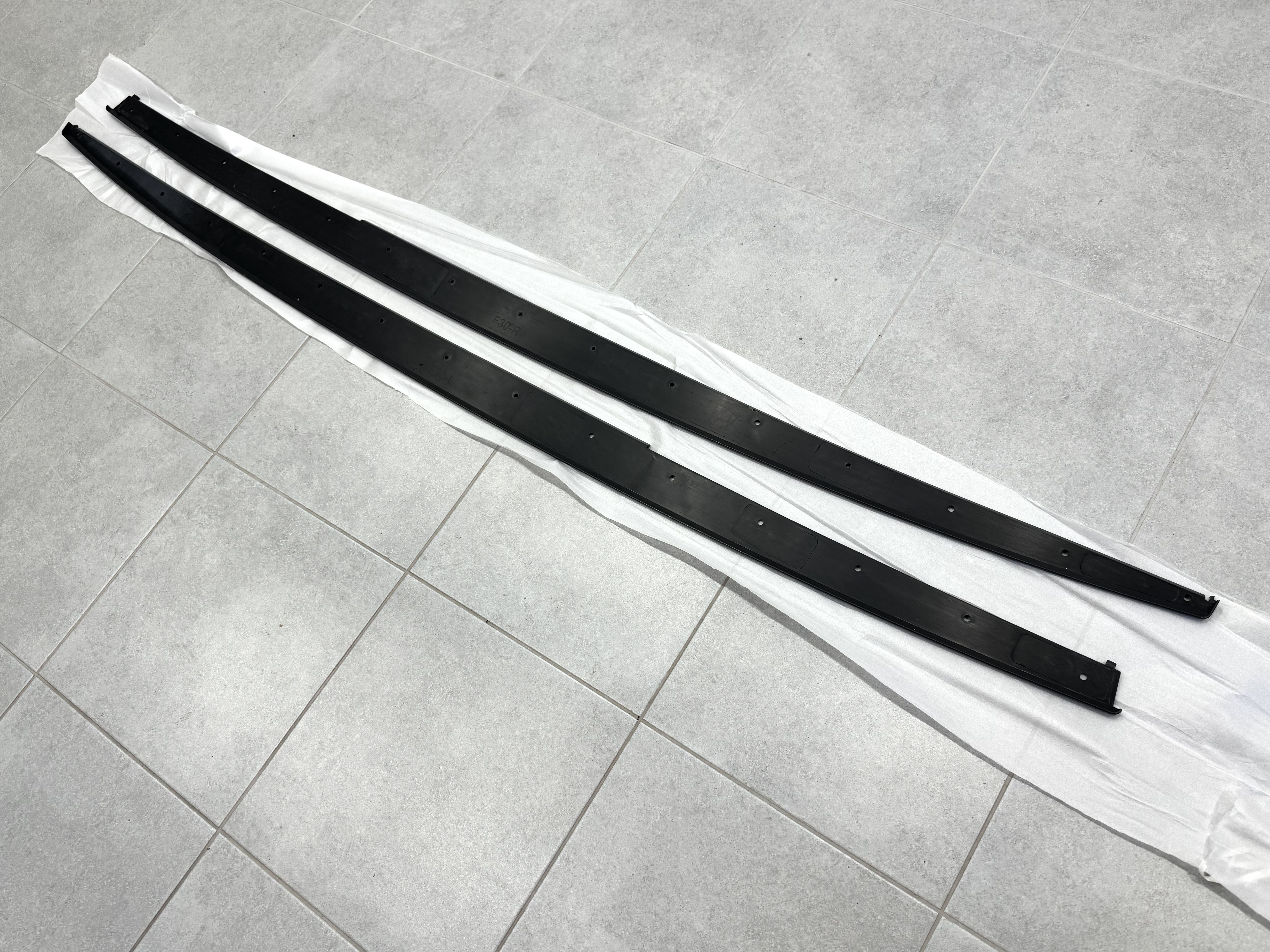 Леза під пороги M-Perfomance BMW 3 series F30 F31 2012-2018 2шт. чорний глянець 6