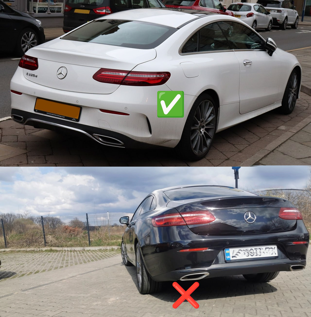 Задній дифузор Black з насадками Black (Дизайн AMG53) 4