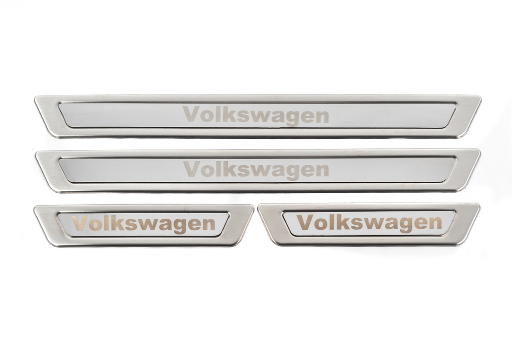 Універсальні накладки на пороги Volkswagen V-1 (4 шт., нерж) 4