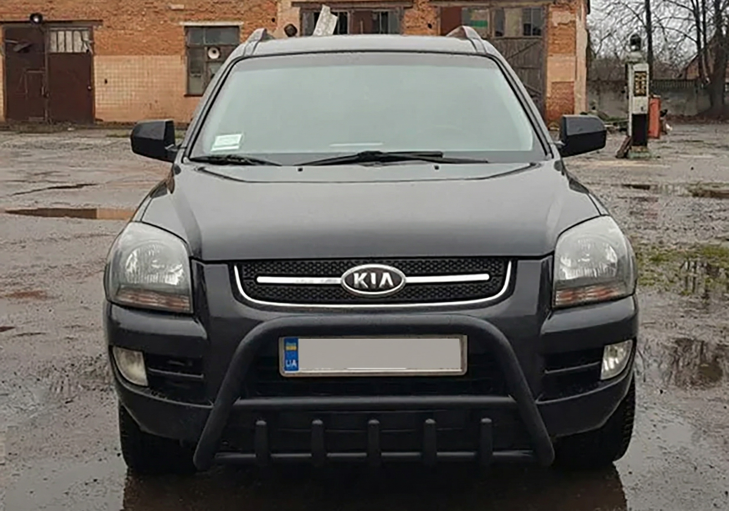 Кенгурятник WT003 Black (нерж.)