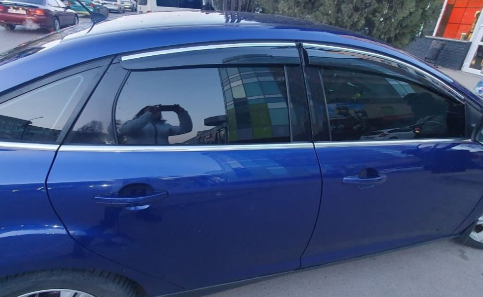 Вітровики з хромованим молдингом HB/Sedan (4 шт., Sunplex Chrome) 3