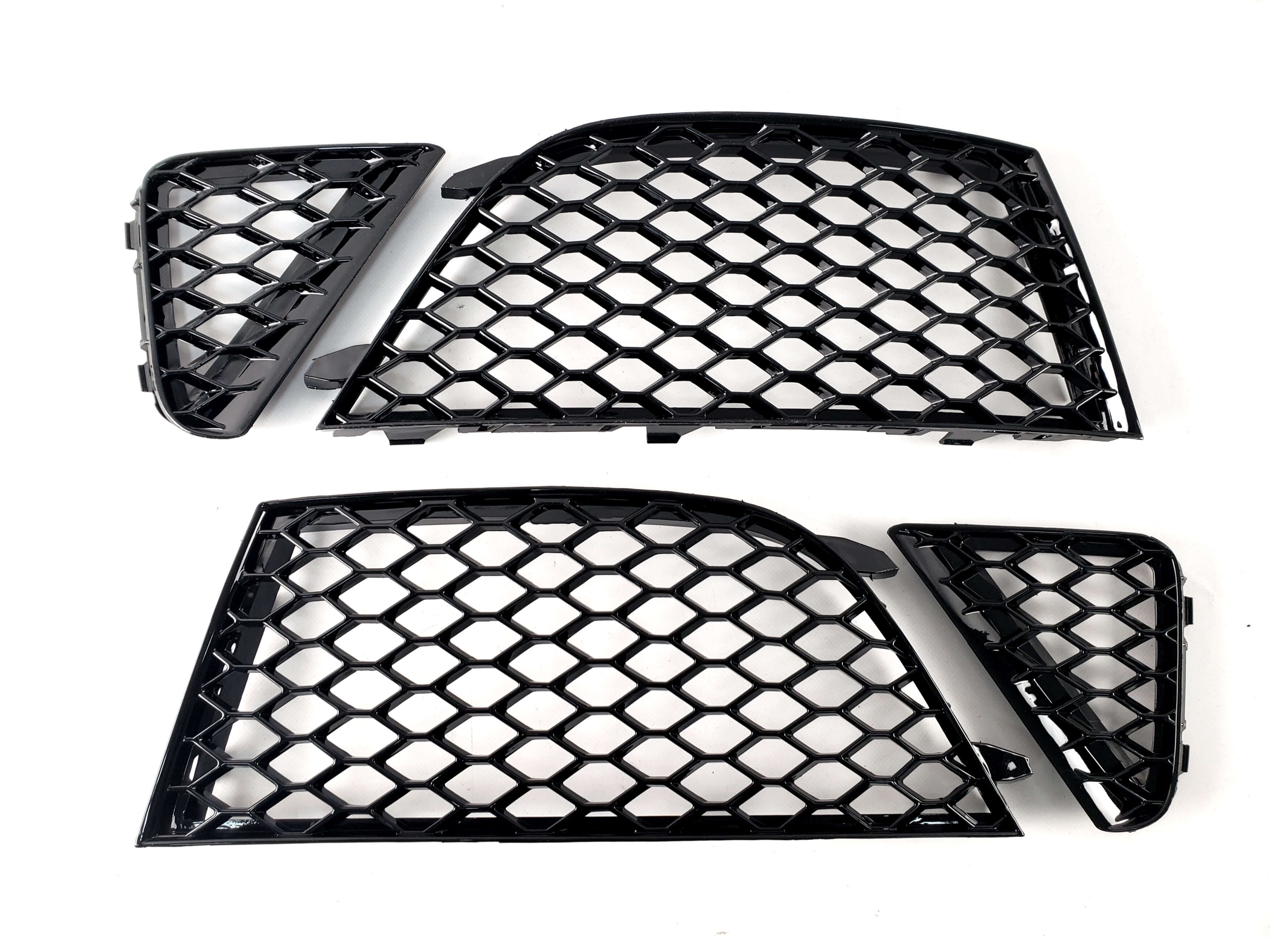Решітки в бампер Full Black (RS бампер комплект V1) на Audi A4 B8 2007-2011 року
