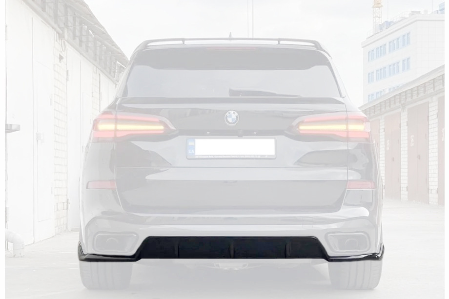 Дифузор заднього бампера V2 (2018-2022, чорний глянець) 3