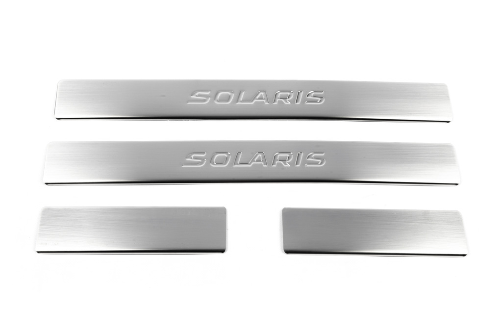 Накладки на пороги OmsaLine Solaris (4 шт, нерж) 2