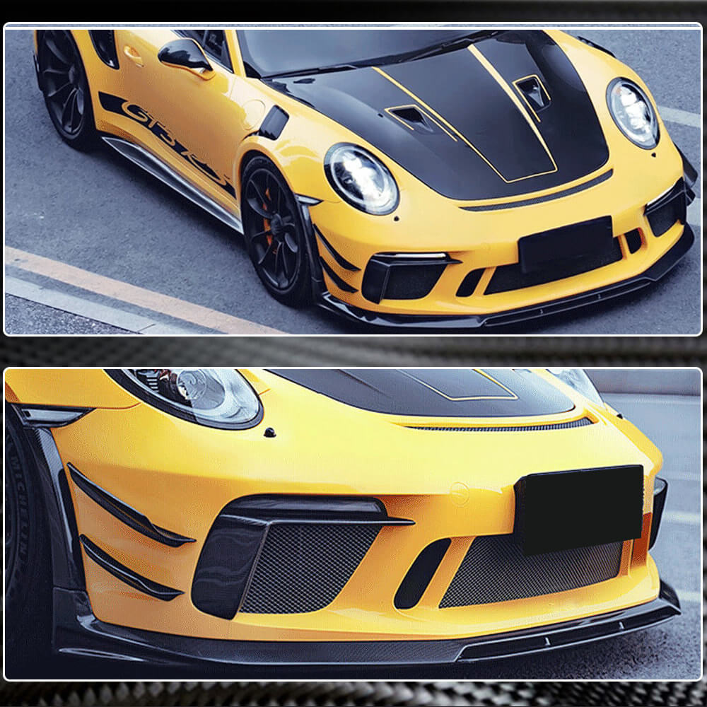 Накладки на передній бампер V2 (для GT3 (RS) 2017-2019, Карбон) 5