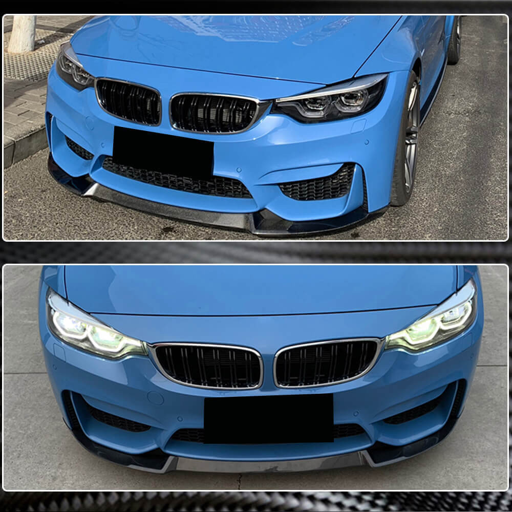 Накладка на передній бампер Lip V8 (для F82/F83, Карбон) 3