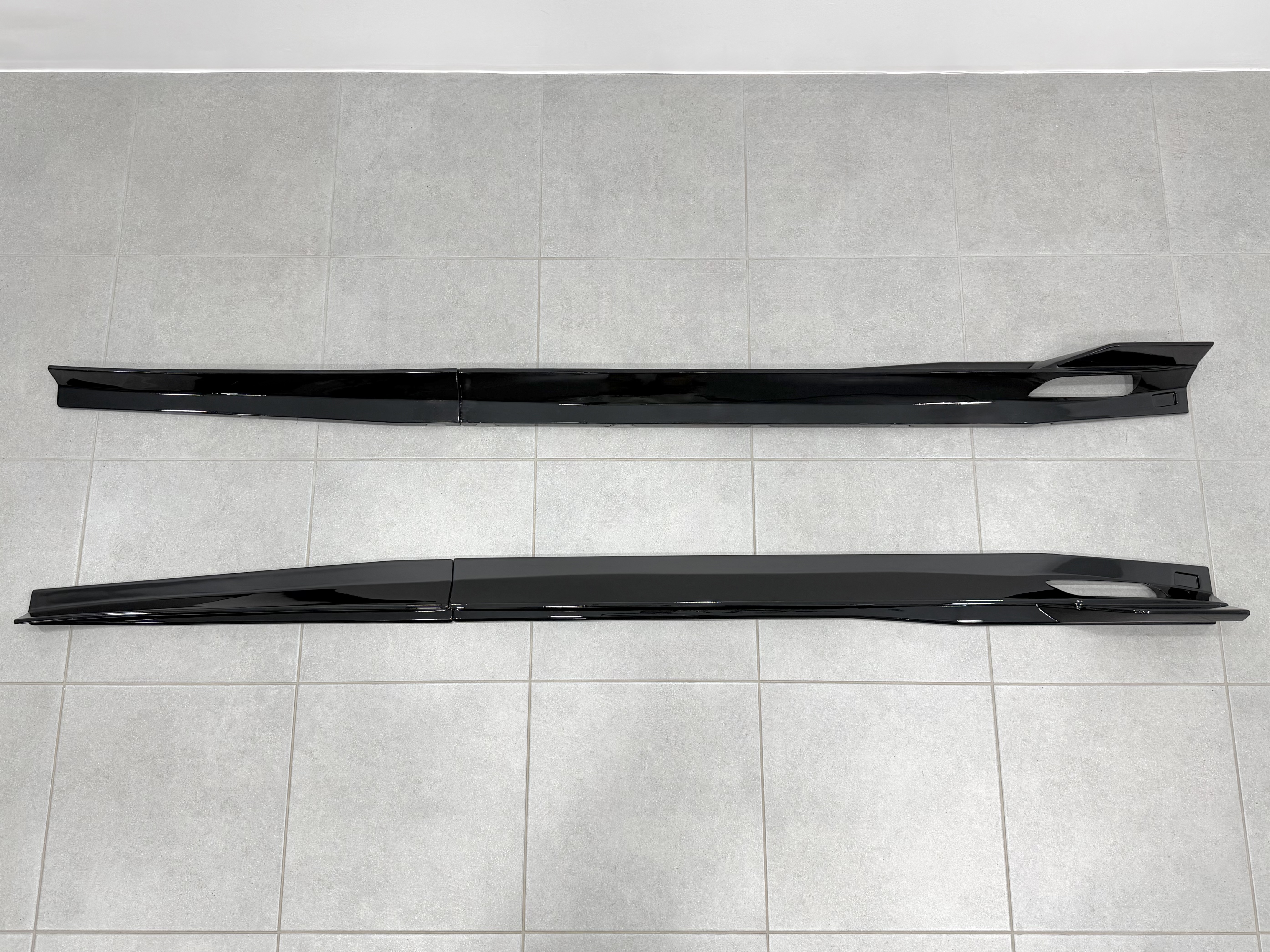 Леза під пороги Paradigm довгі BMW X5 G05 F95 2018 - 2шт. ABS чорний глянець 4