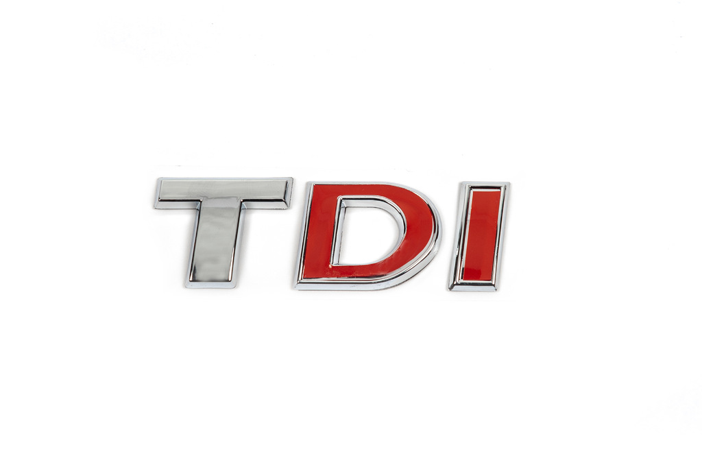 Напис Tdi (косою шрифт) Червоні DI