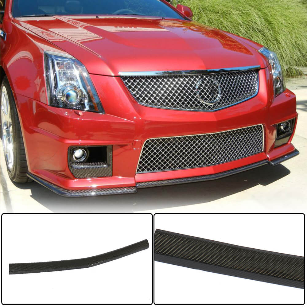 Накладка на передній бампер Lip V2 (для CTS V Coupe, Карбон) 2