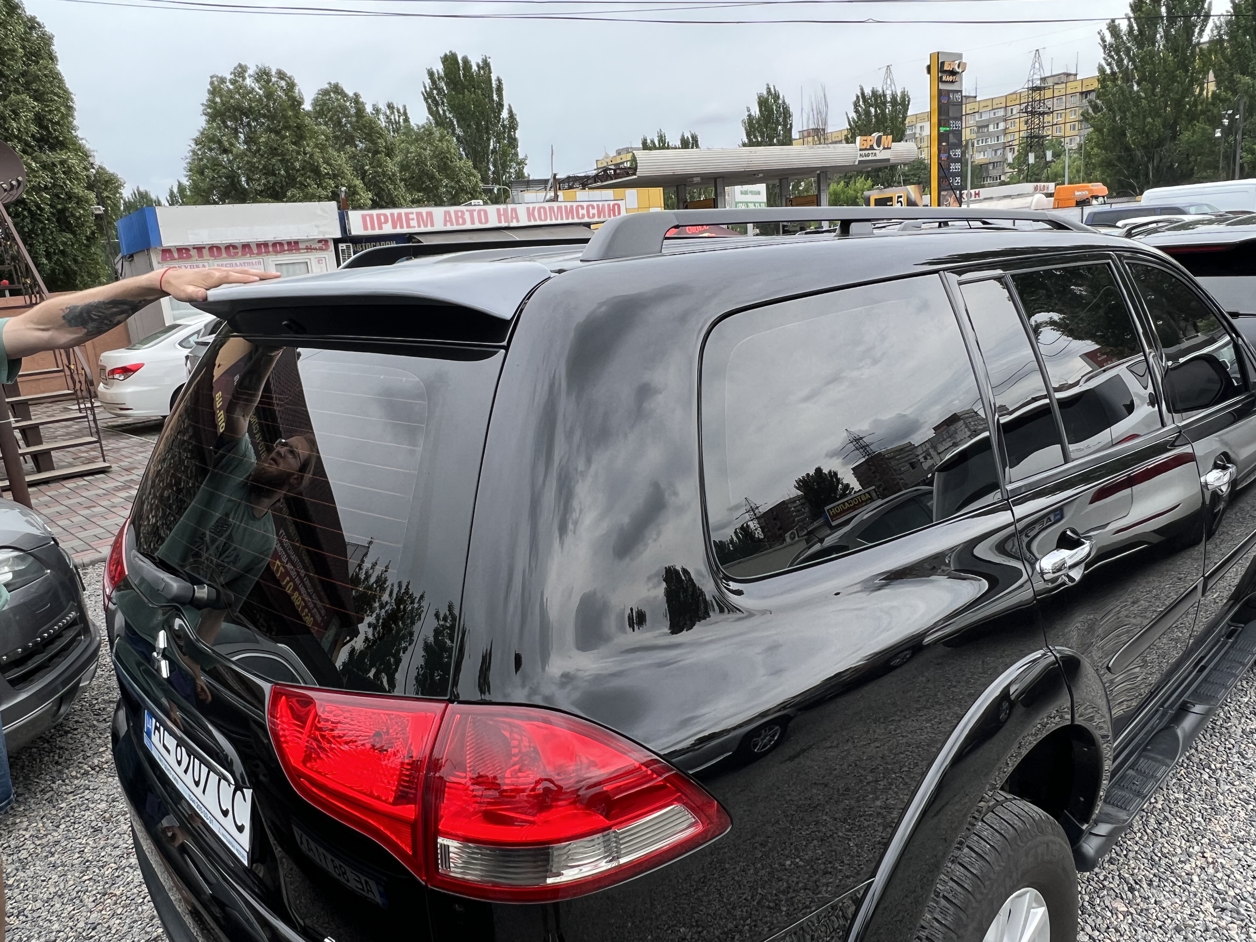 Спойлер козирок Mitsubishi Pajero Sport 2008-2016 ABS пластик. ЯКІСТЬ! 5